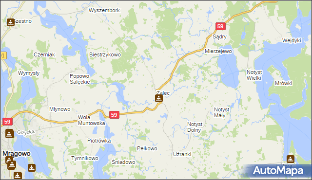 mapa Zalec, Zalec na mapie Targeo