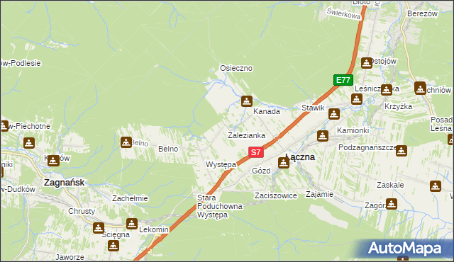 mapa Zalezianka, Zalezianka na mapie Targeo