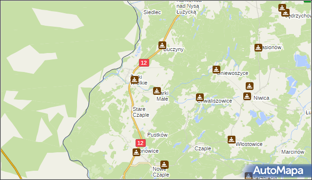 mapa Żarki Małe, Żarki Małe na mapie Targeo