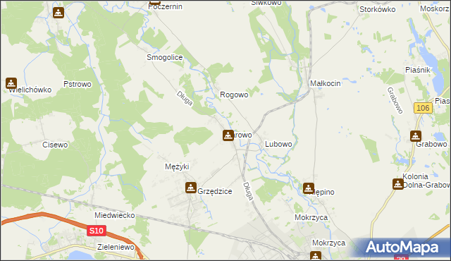 mapa Żarowo gmina Stargard, Żarowo gmina Stargard na mapie Targeo