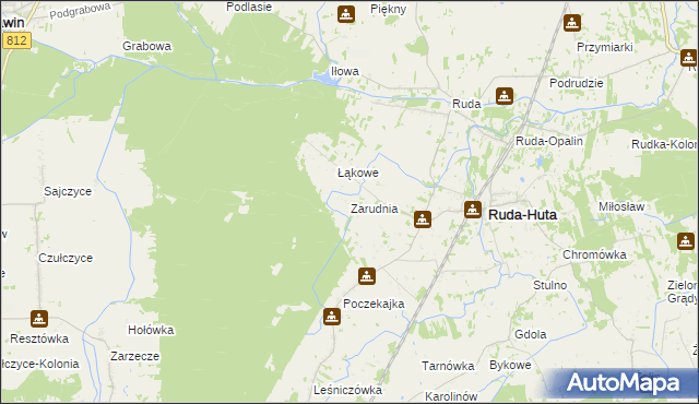 mapa Zarudnia, Zarudnia na mapie Targeo
