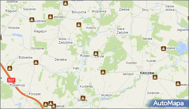 mapa Zaryte, Zaryte na mapie Targeo