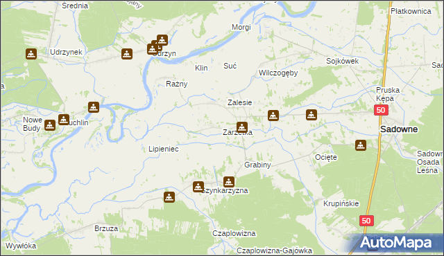 mapa Zarzetka, Zarzetka na mapie Targeo