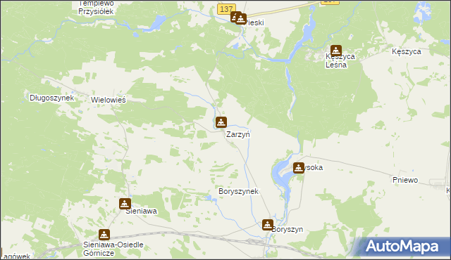 mapa Zarzyń, Zarzyń na mapie Targeo