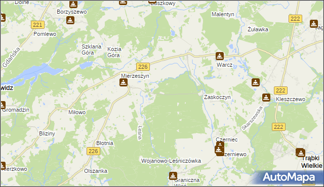 mapa Zaskoczyn Osada, Zaskoczyn Osada na mapie Targeo