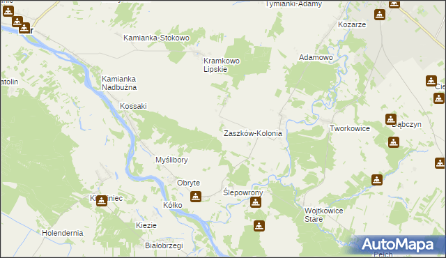 mapa Zaszków-Kolonia, Zaszków-Kolonia na mapie Targeo