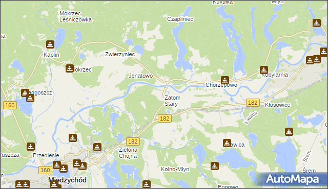 mapa Zatom Stary, Zatom Stary na mapie Targeo