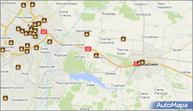 mapa Zduny gmina Opatówek, Zduny gmina Opatówek na mapie Targeo
