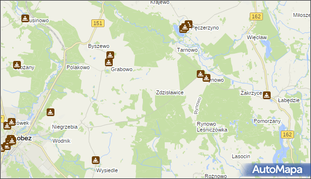 mapa Zdzisławice gmina Łobez, Zdzisławice gmina Łobez na mapie Targeo