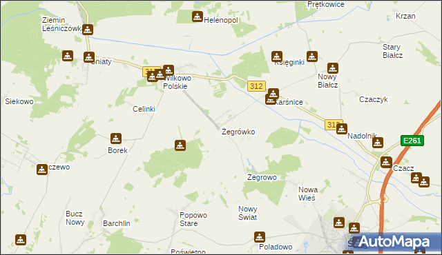 mapa Żegrówko, Żegrówko na mapie Targeo