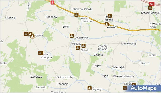 mapa Zembry, Zembry na mapie Targeo