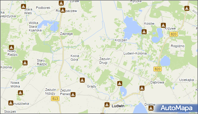 mapa Zezulin Drugi, Zezulin Drugi na mapie Targeo