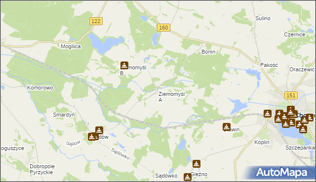 mapa Ziemomyśl A, Ziemomyśl A na mapie Targeo