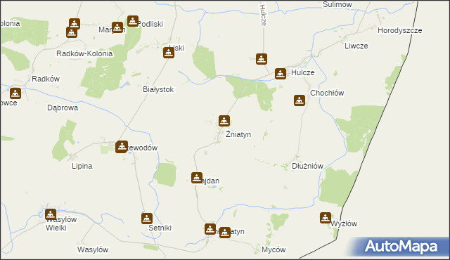 mapa Żniatyn, Żniatyn na mapie Targeo