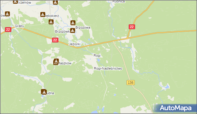 mapa Zofiówka gmina Lubniewice, Zofiówka gmina Lubniewice na mapie Targeo