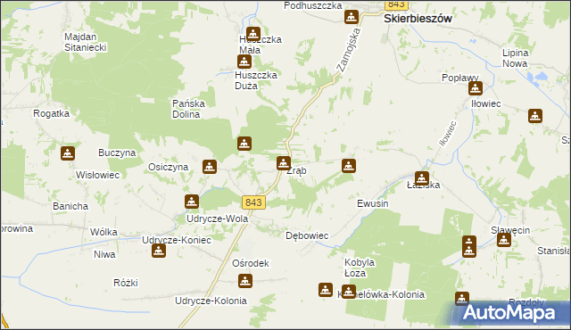 mapa Zrąb, Zrąb na mapie Targeo