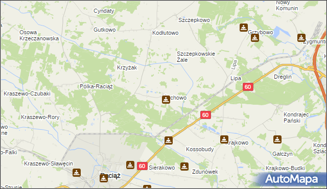 mapa Żychowo, Żychowo na mapie Targeo