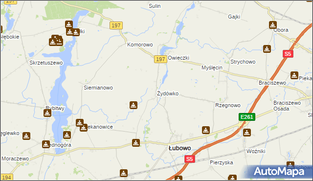 mapa Żydówko, Żydówko na mapie Targeo