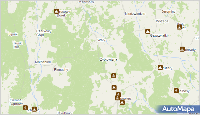 mapa Żytkowizna, Żytkowizna na mapie Targeo