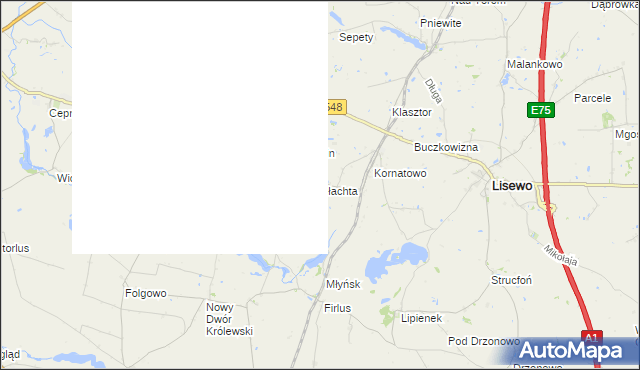 mapa Błachta, Błachta na mapie Targeo