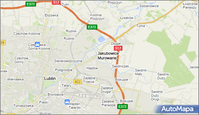 mapa Wólka powiat lubelski, Wólka powiat lubelski na mapie Targeo