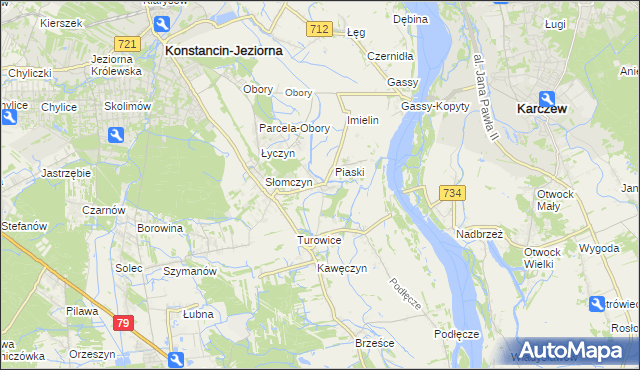 mapa Cieciszew, Cieciszew na mapie Targeo