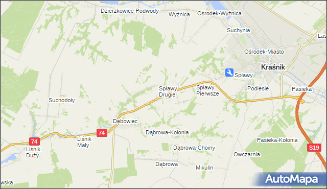 mapa Kowalin, Kowalin na mapie Targeo