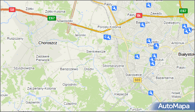 mapa Krupniki, Krupniki na mapie Targeo