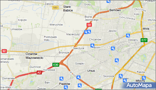 mapa Mory gmina Ożarów Mazowiecki, Mory gmina Ożarów Mazowiecki na mapie Targeo
