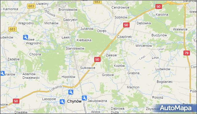 mapa Nowe Grobice, Nowe Grobice na mapie Targeo