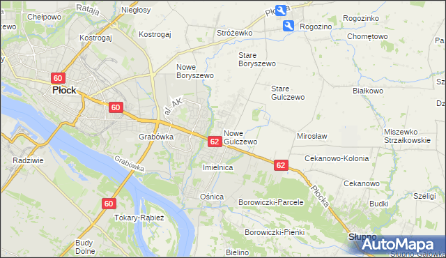 mapa Nowe Gulczewo, Nowe Gulczewo na mapie Targeo