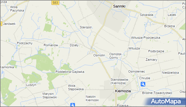 mapa Osmolin, Osmolin na mapie Targeo
