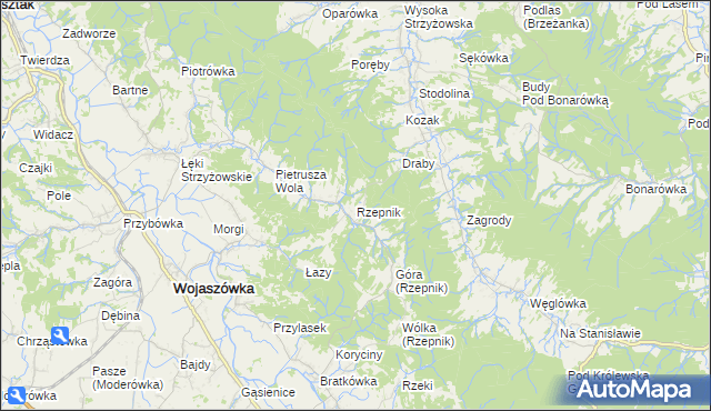 mapa Rzepnik, Rzepnik na mapie Targeo