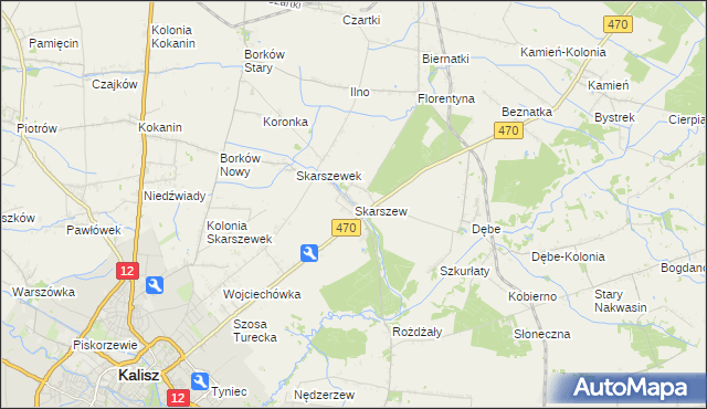 mapa Skarszew, Skarszew na mapie Targeo