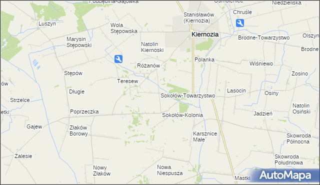 mapa Sokołów-Towarzystwo, Sokołów-Towarzystwo na mapie Targeo