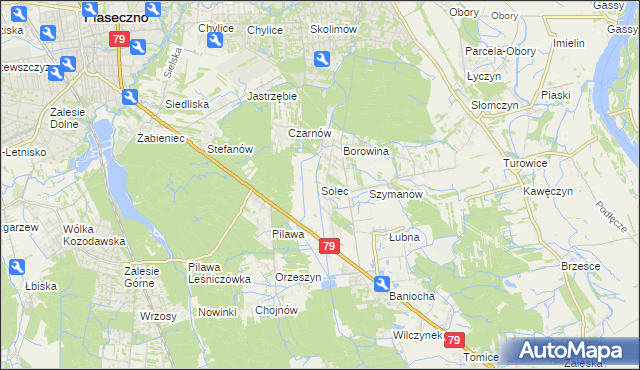 mapa Solec gmina Góra Kalwaria, Solec gmina Góra Kalwaria na mapie Targeo