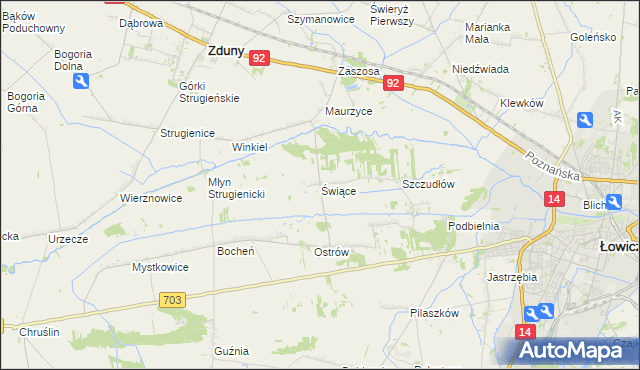 mapa Świące, Świące na mapie Targeo