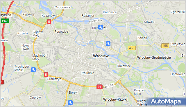 mapa Wrocławia, Wrocław na mapie Targeo