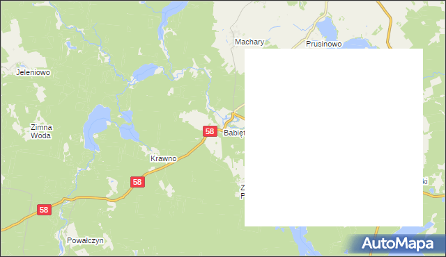 mapa Babięta, Babięta na mapie Targeo