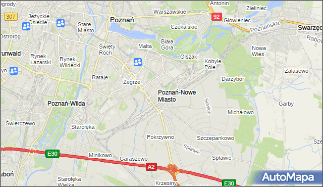 mapa Franowo, Franowo na mapie Targeo