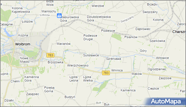 mapa Adamowice gmina Gołcza, Adamowice gmina Gołcza na mapie Targeo