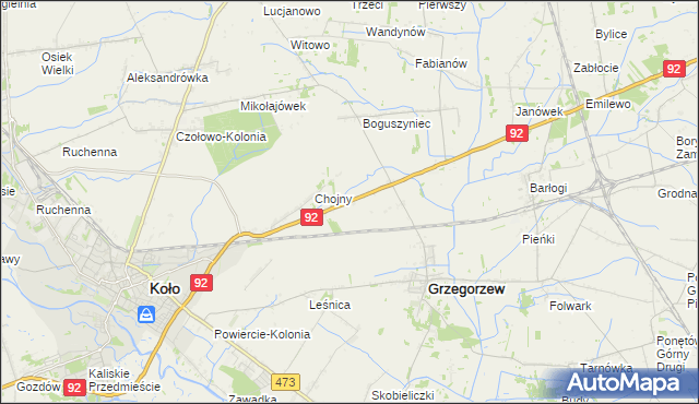 mapa Autostrada, Autostrada na mapie Targeo