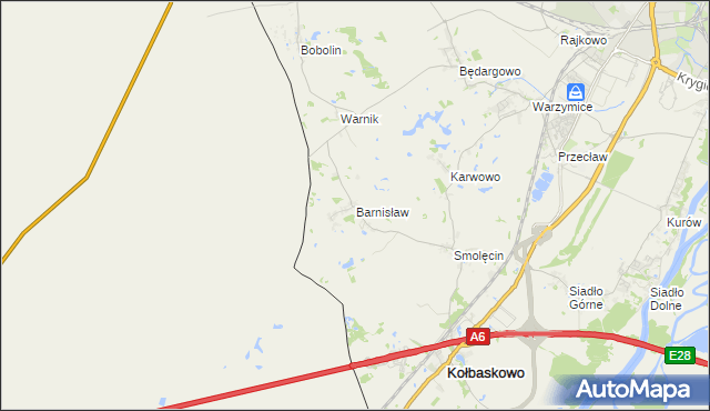 mapa Barnisław, Barnisław na mapie Targeo