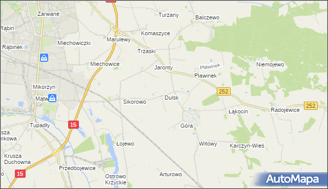 mapa Dulsk gmina Inowrocław, Dulsk gmina Inowrocław na mapie Targeo