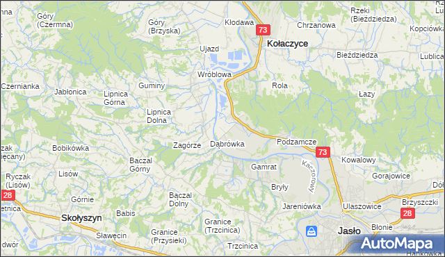 mapa Krajowice, Krajowice na mapie Targeo
