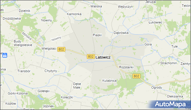 mapa Latowicz, Latowicz na mapie Targeo