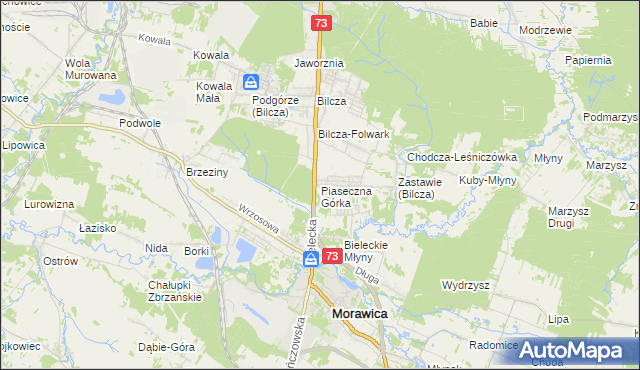 mapa Piaseczna Górka, Piaseczna Górka na mapie Targeo