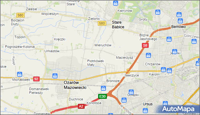 mapa Piotrkówek Duży, Piotrkówek Duży na mapie Targeo