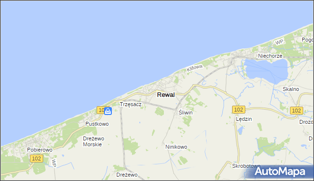 mapa Rewal, Rewal na mapie Targeo