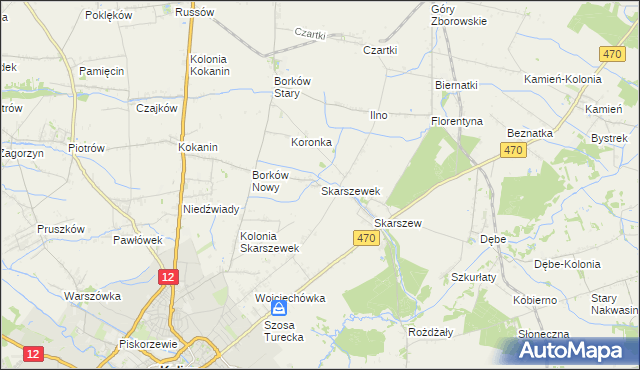 mapa Skarszewek, Skarszewek na mapie Targeo